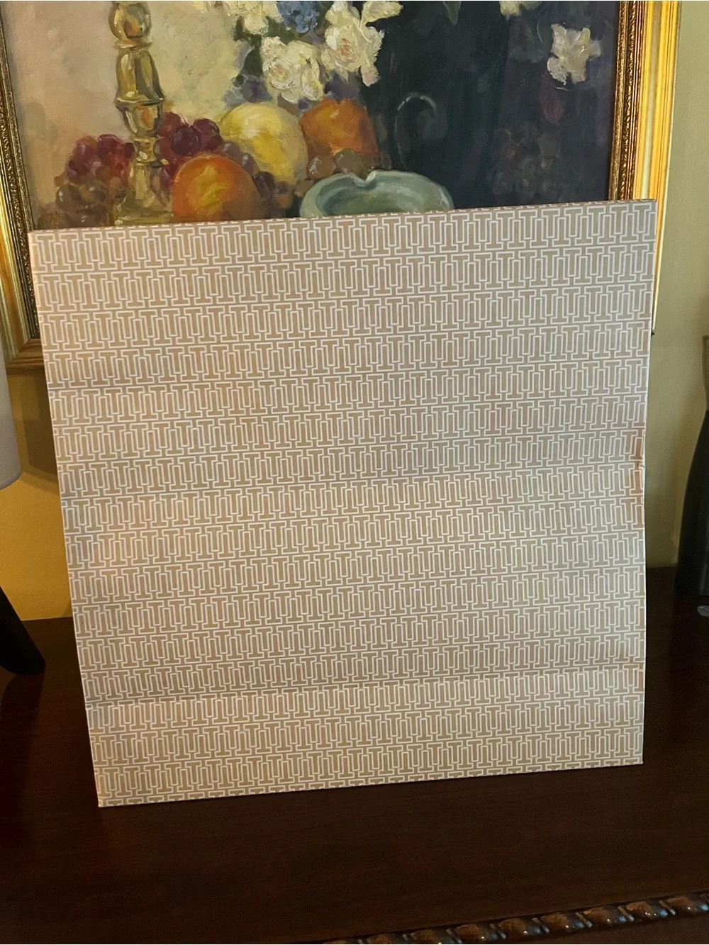 Tory Burch Tan/Cream Gift Bag with Green Ribbon - Home Party Supplies